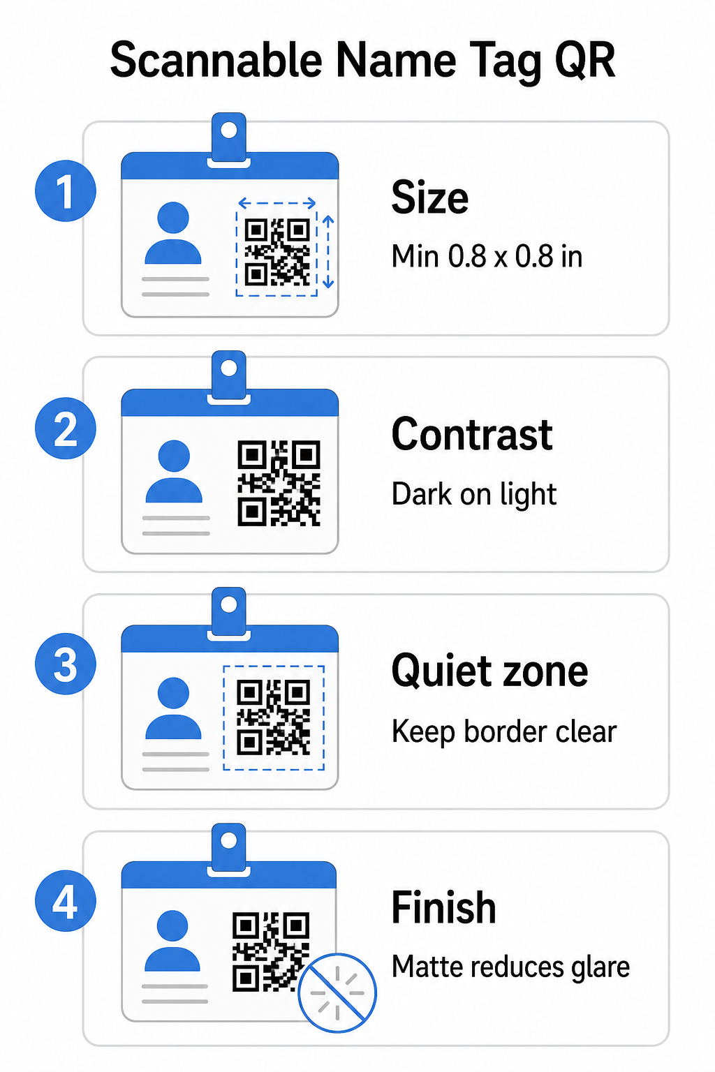 Name tag QR rules