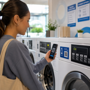 Scanning laundry payment