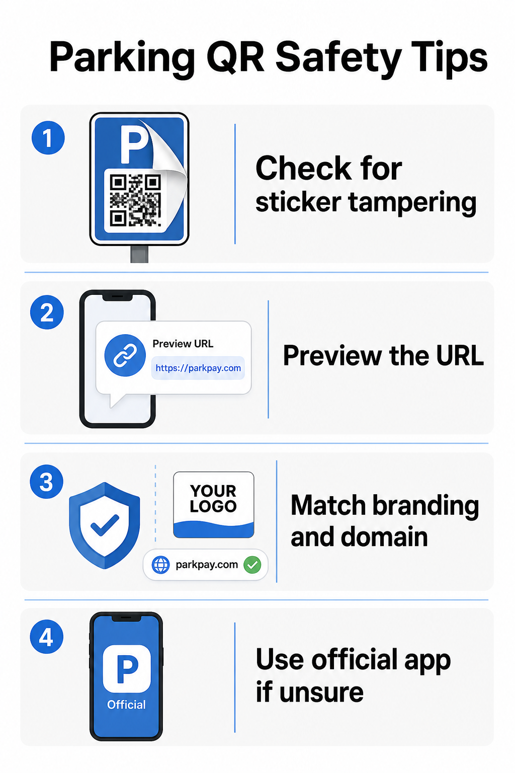 Parking QR safety tips
