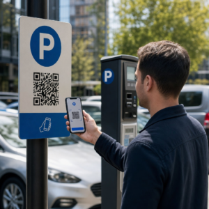 Scanning parking QR code