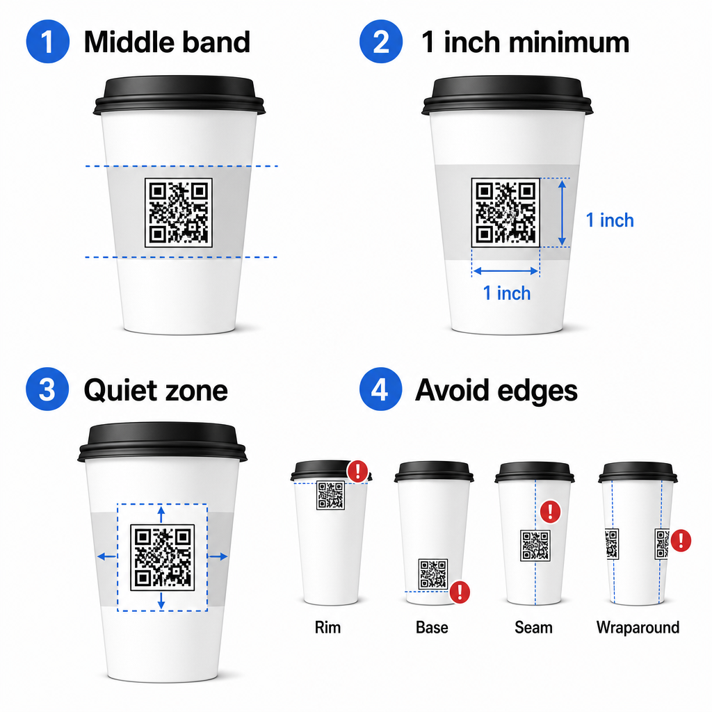 Cup placement guide