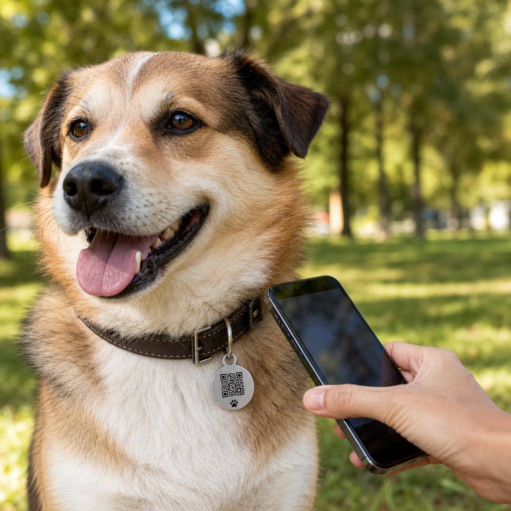 QR pet tag