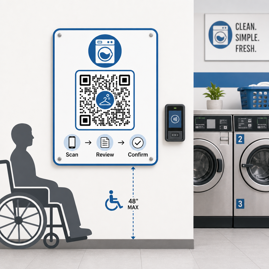 Accessible payment sign