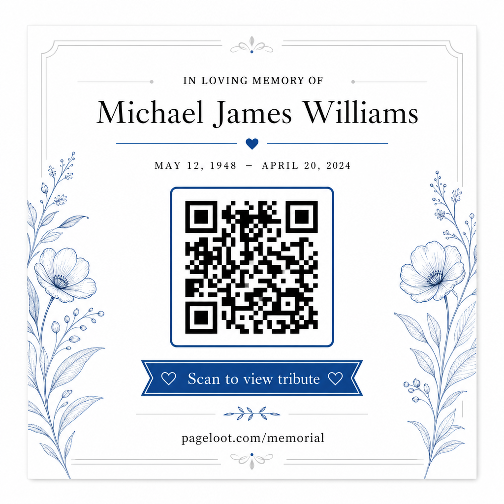 Memorial card design