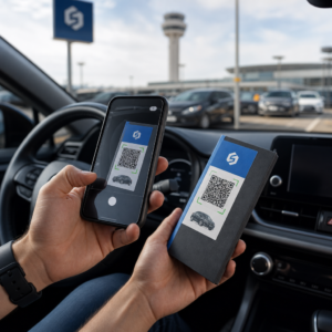 Scanning rental car QR