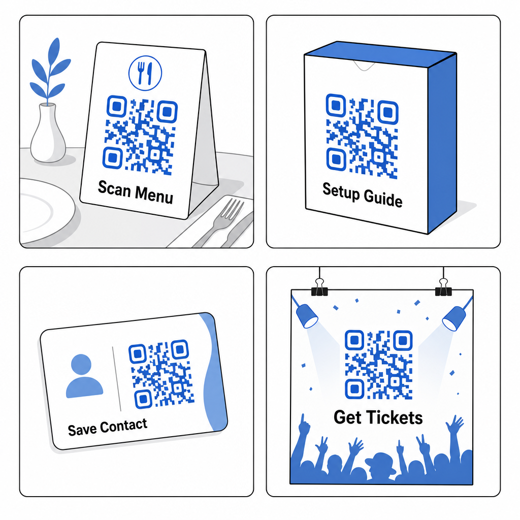 QR yerleştirme örnekleri