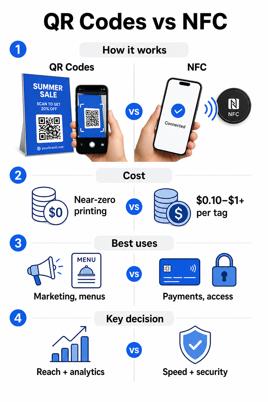 QR NFC comparison