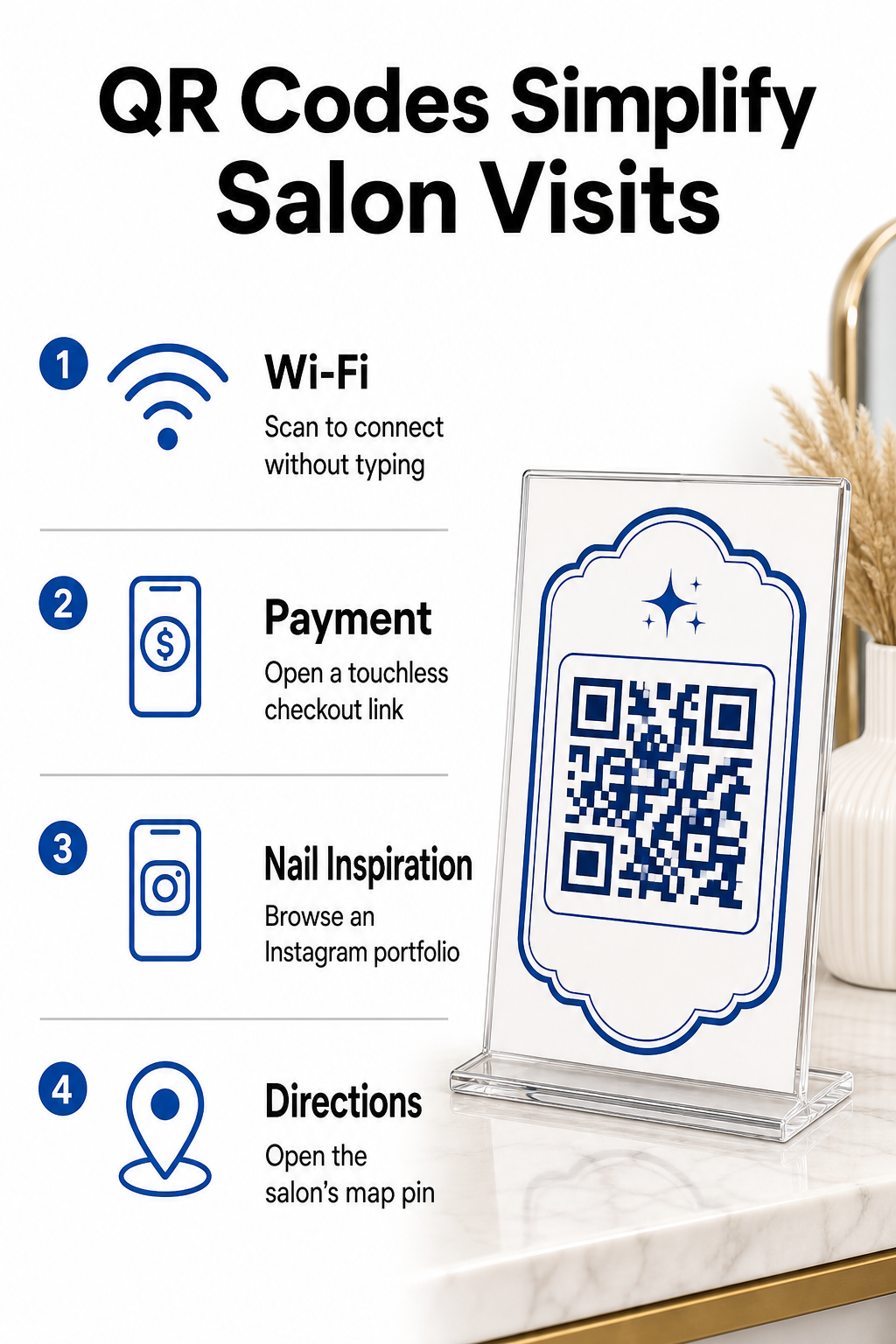 Salon QR code uses