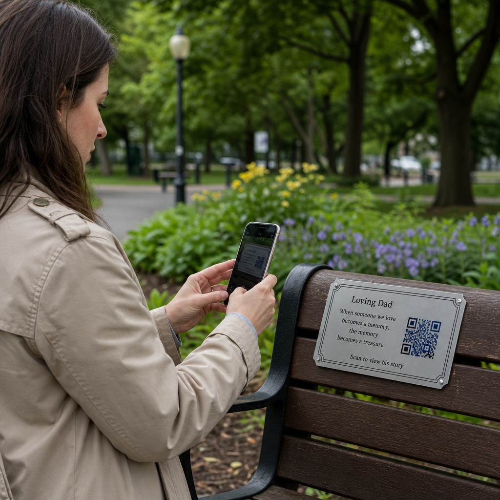 Scanning a bench QR