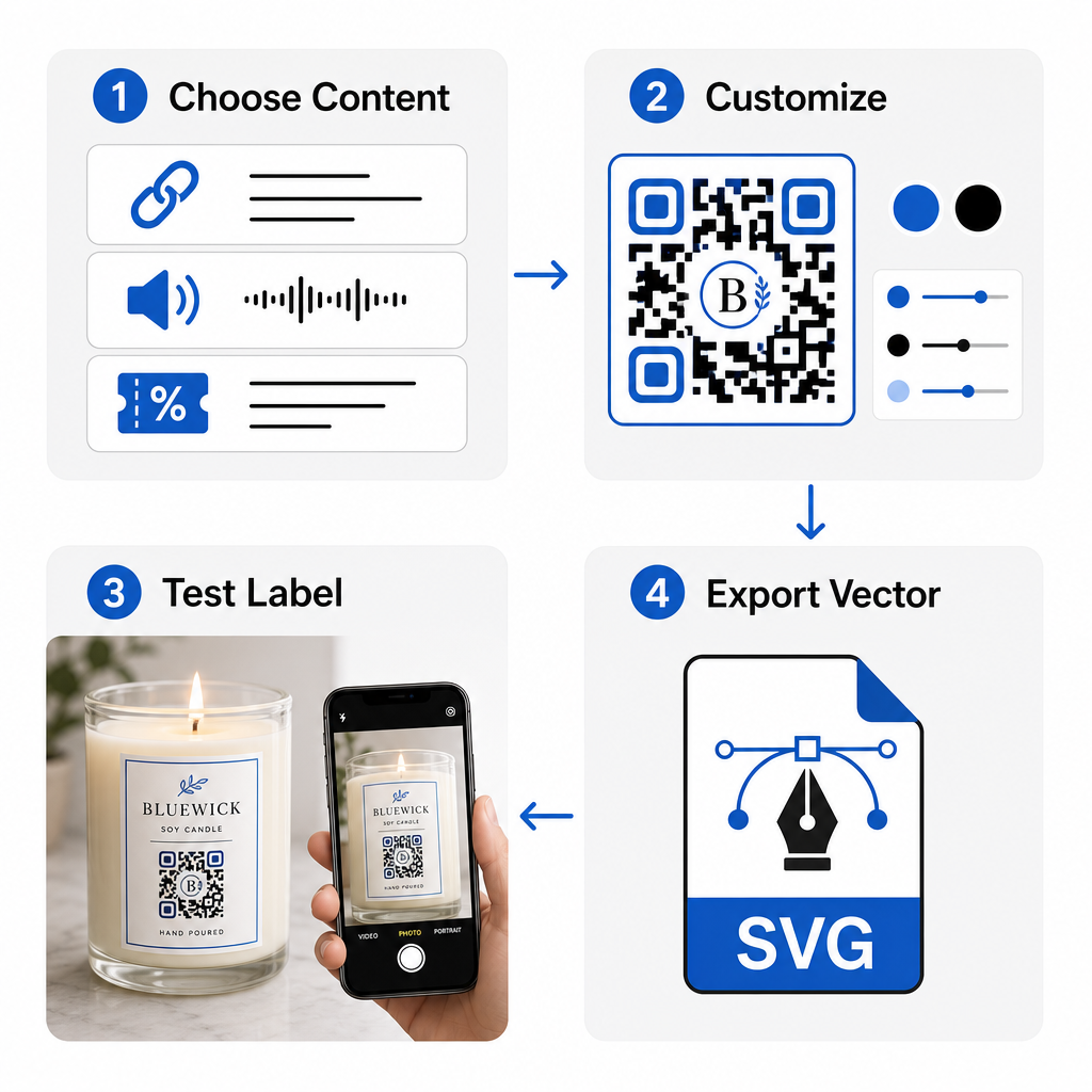 Branded QR creation workflow