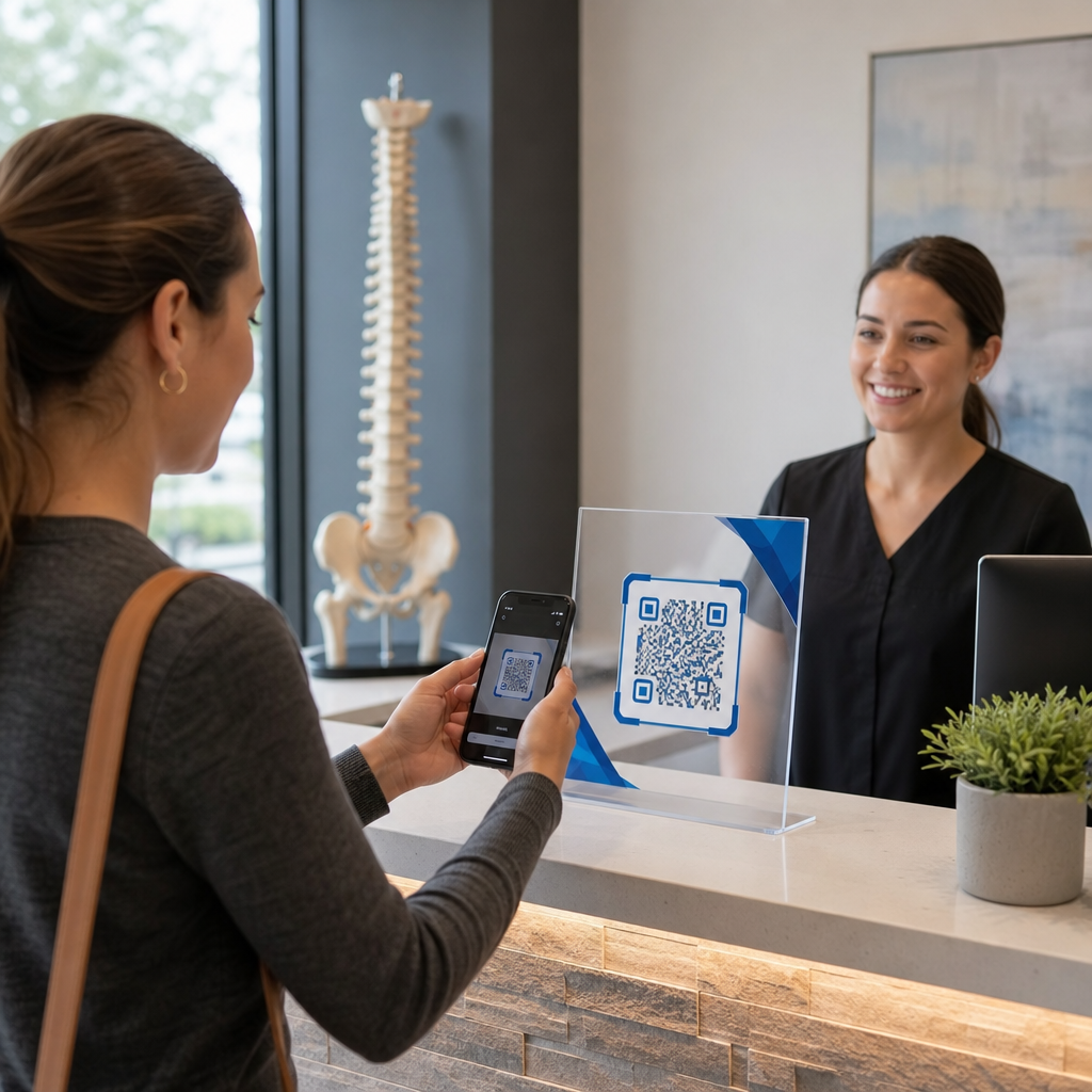 QR chiropractic check-in