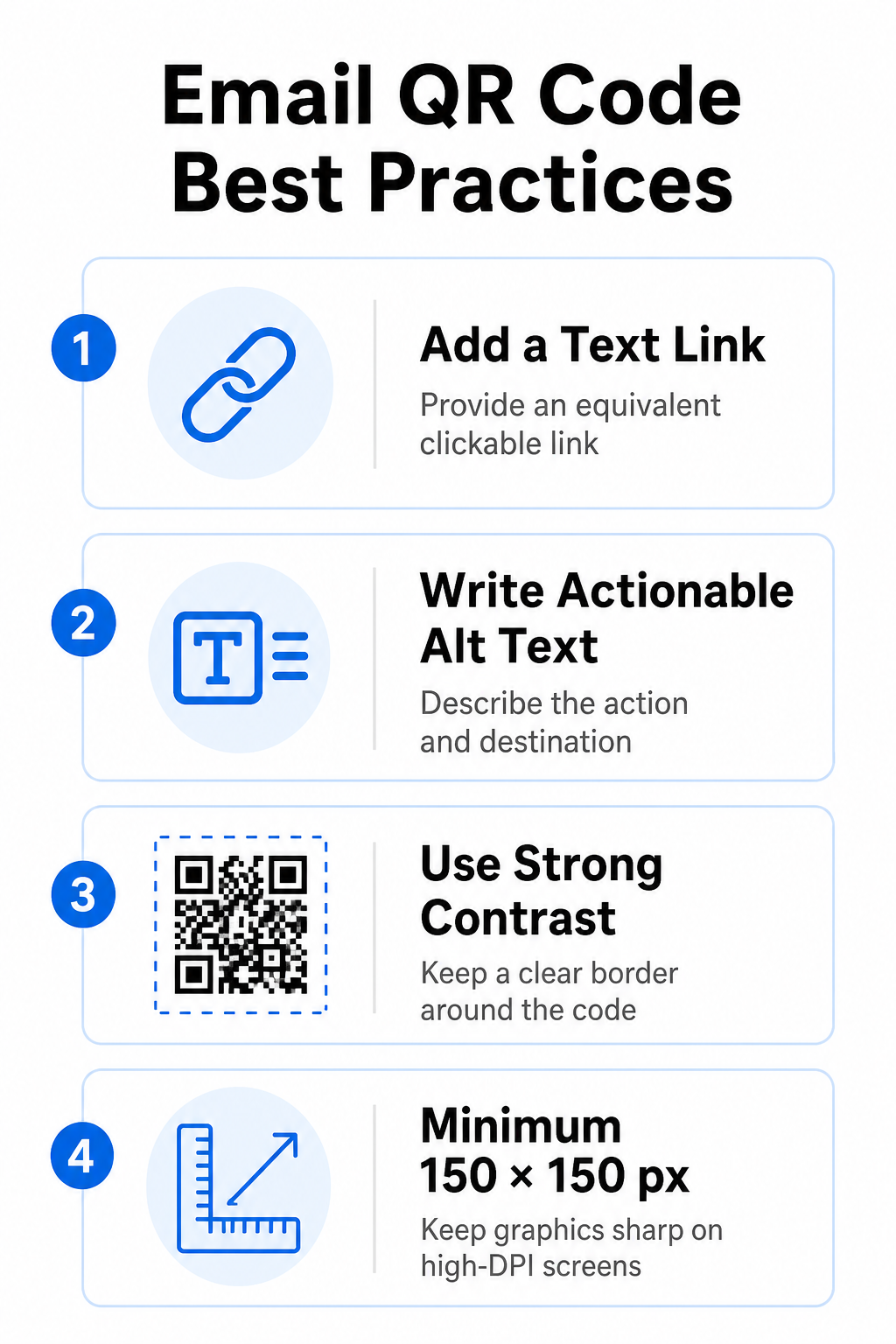 Email QR code best practices
