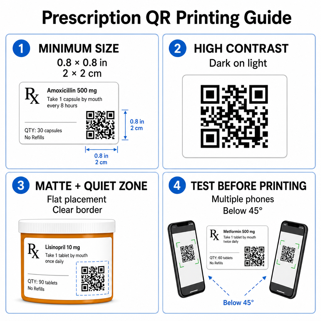 Prescription QR printing guide