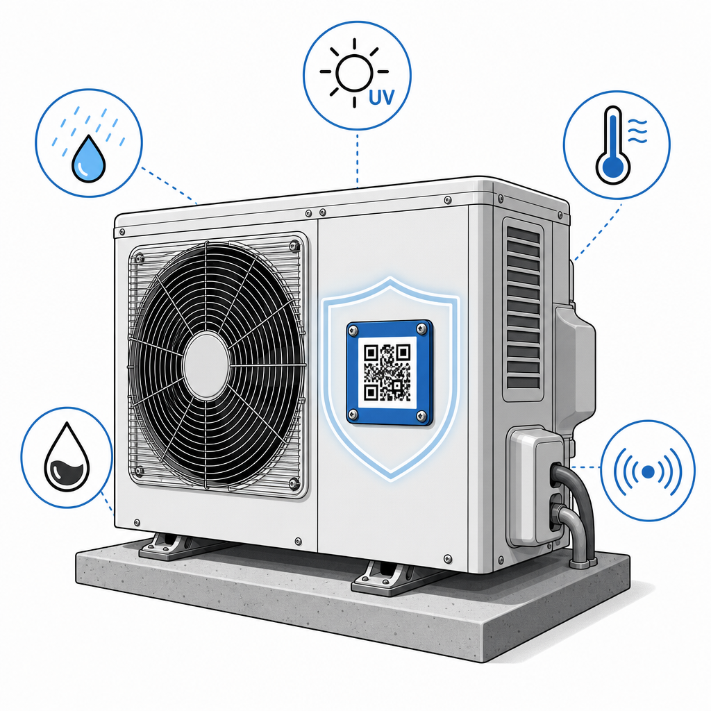 Durable HVAC QR label