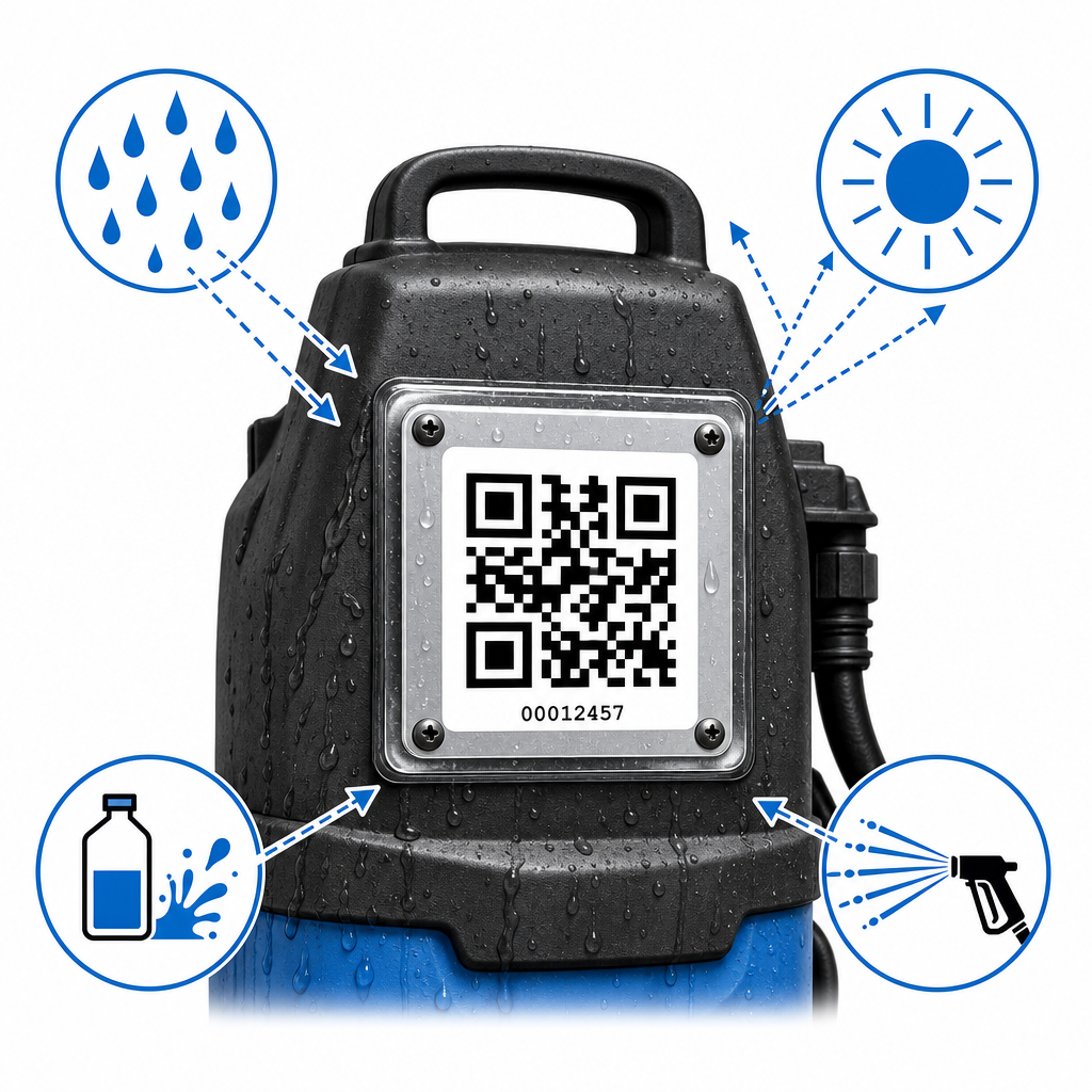 Robustes QR-Code Etikett