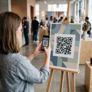 Scanning interactive video QR