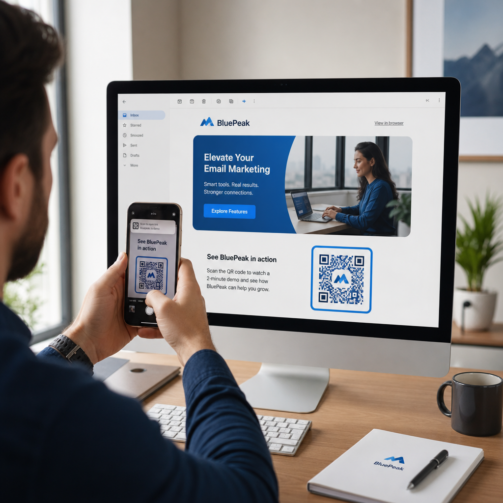Scanning an email QR code