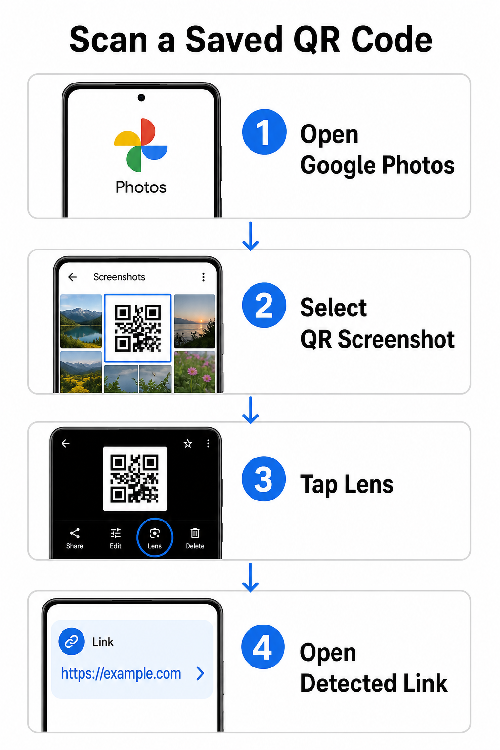 Scan saved QR image