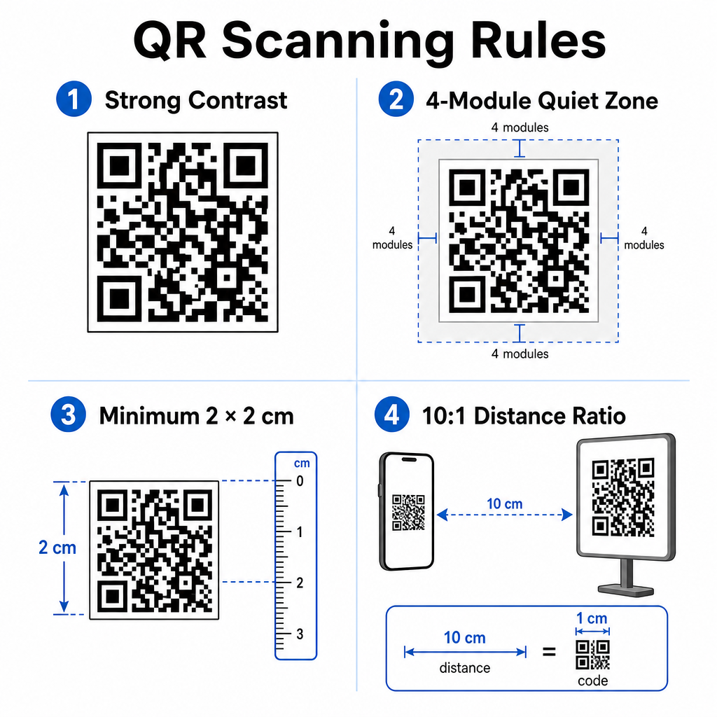 QR code scanning rules
