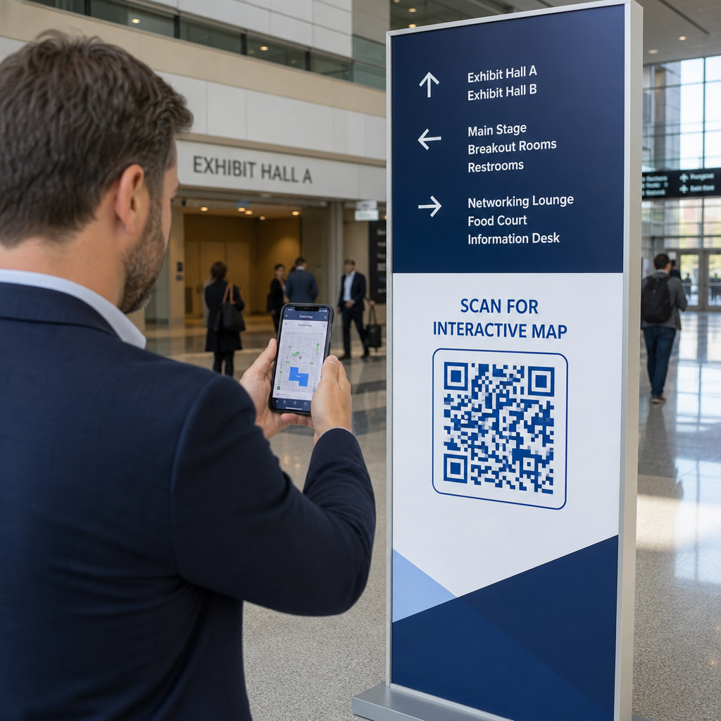 Scanning event wayfinding code
