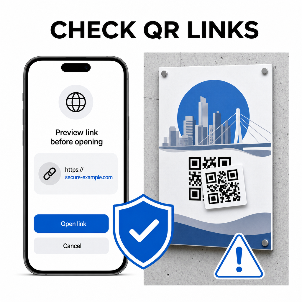 Check QR links safely
