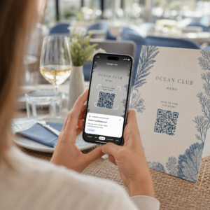 Scanning restaurant QR code