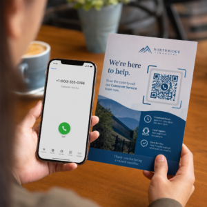 Scanning phone call QR