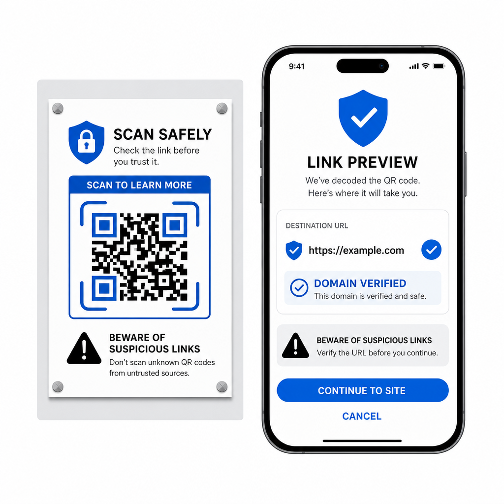 Sicher QR-Links prüfen