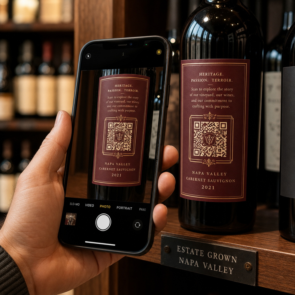 Scanning a wine label