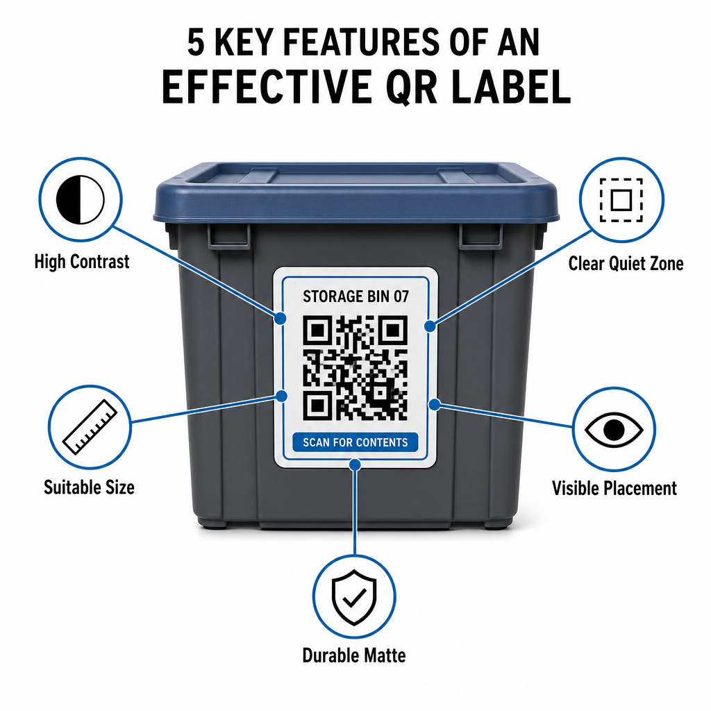 Scannable QR label design