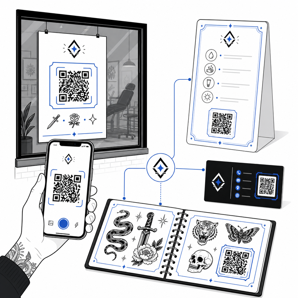 Tattoo studio QR marketing