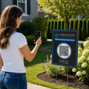 Scanning a landscaping sign