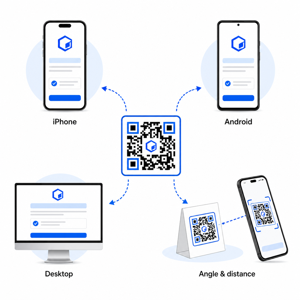 Testing QR code routing