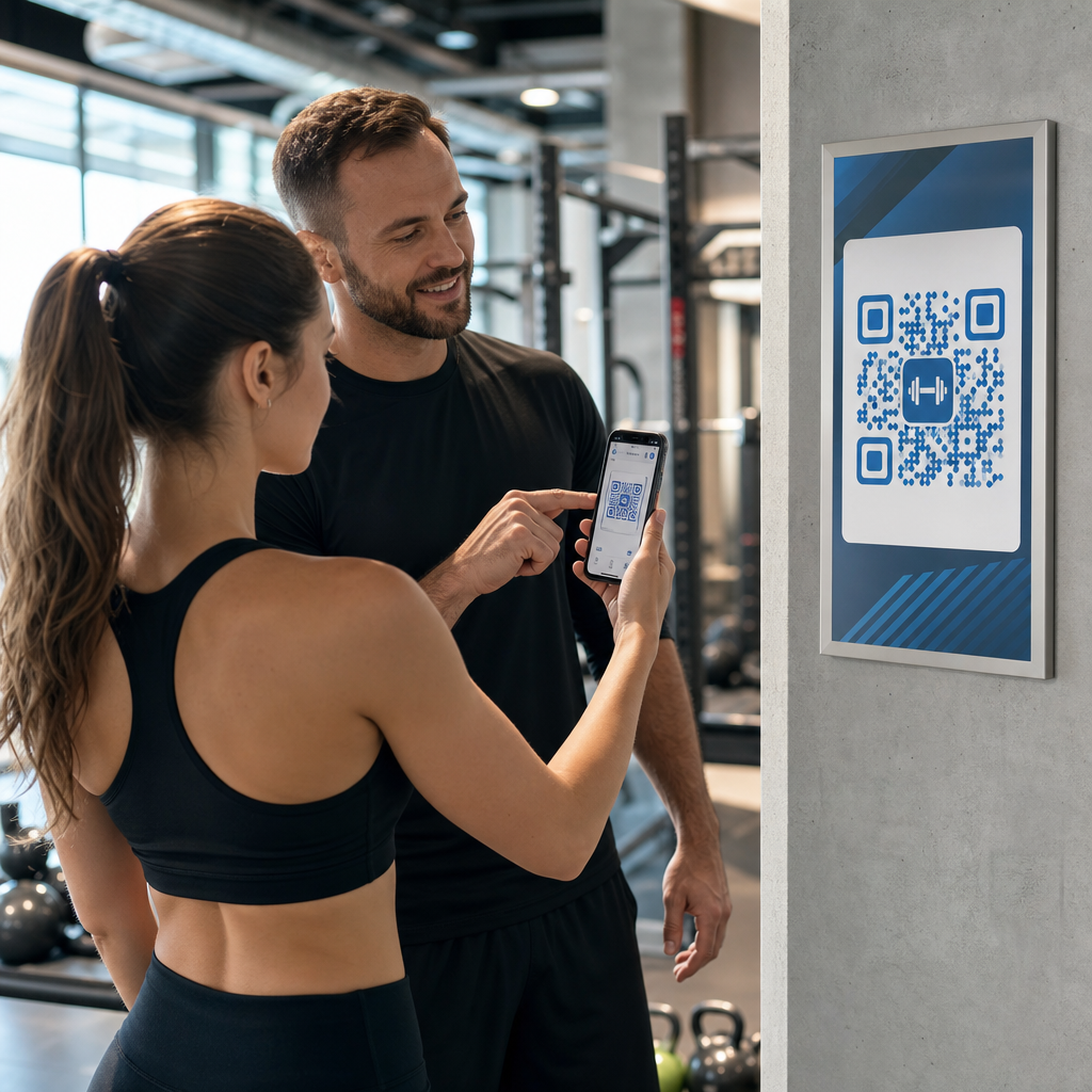 Trainer shares QR code