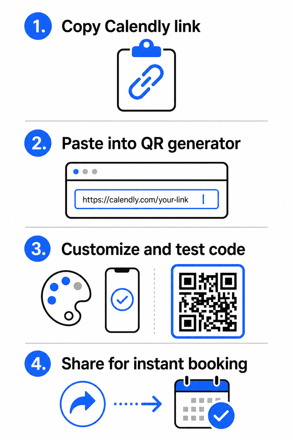 Calendly QR creation steps