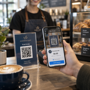 Secure café QR payment