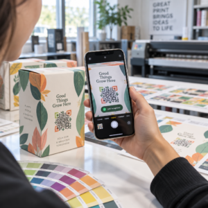 Testing a printed QR code