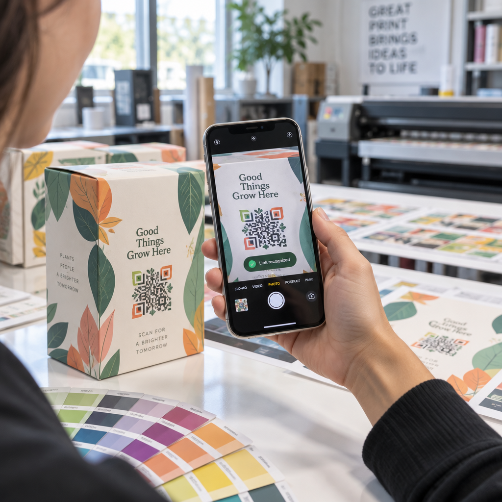Testing a printed QR code