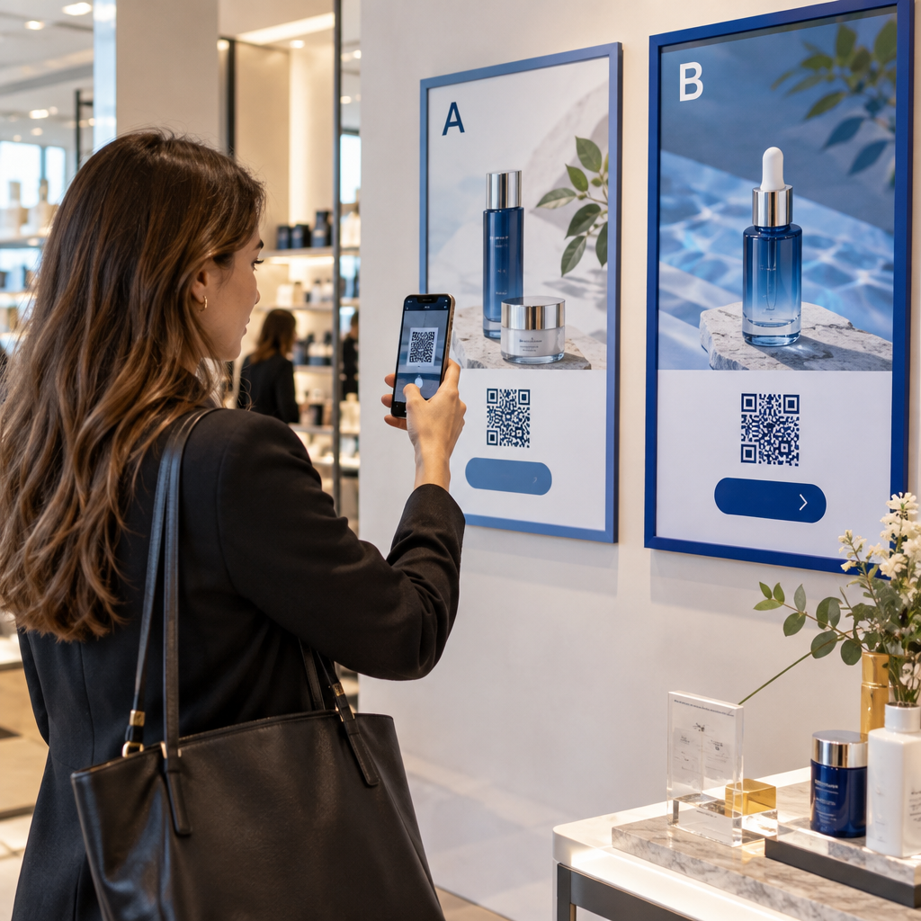 Marketer testing QR variants