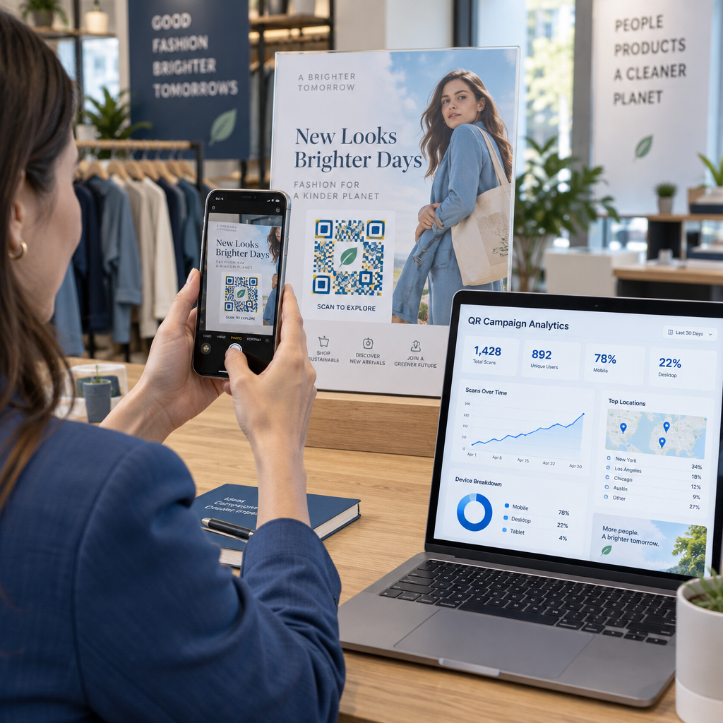 Marketer tracking QR scans