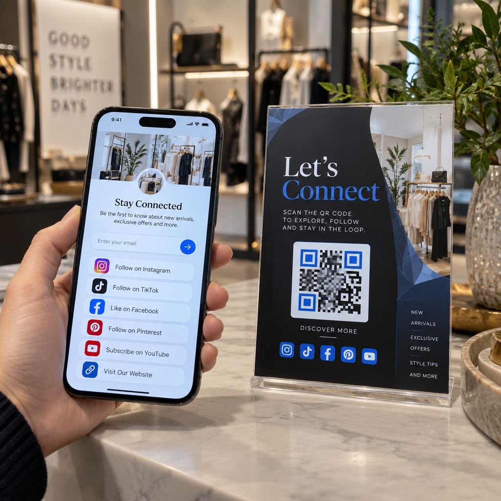 Scanning a multi-link QR code