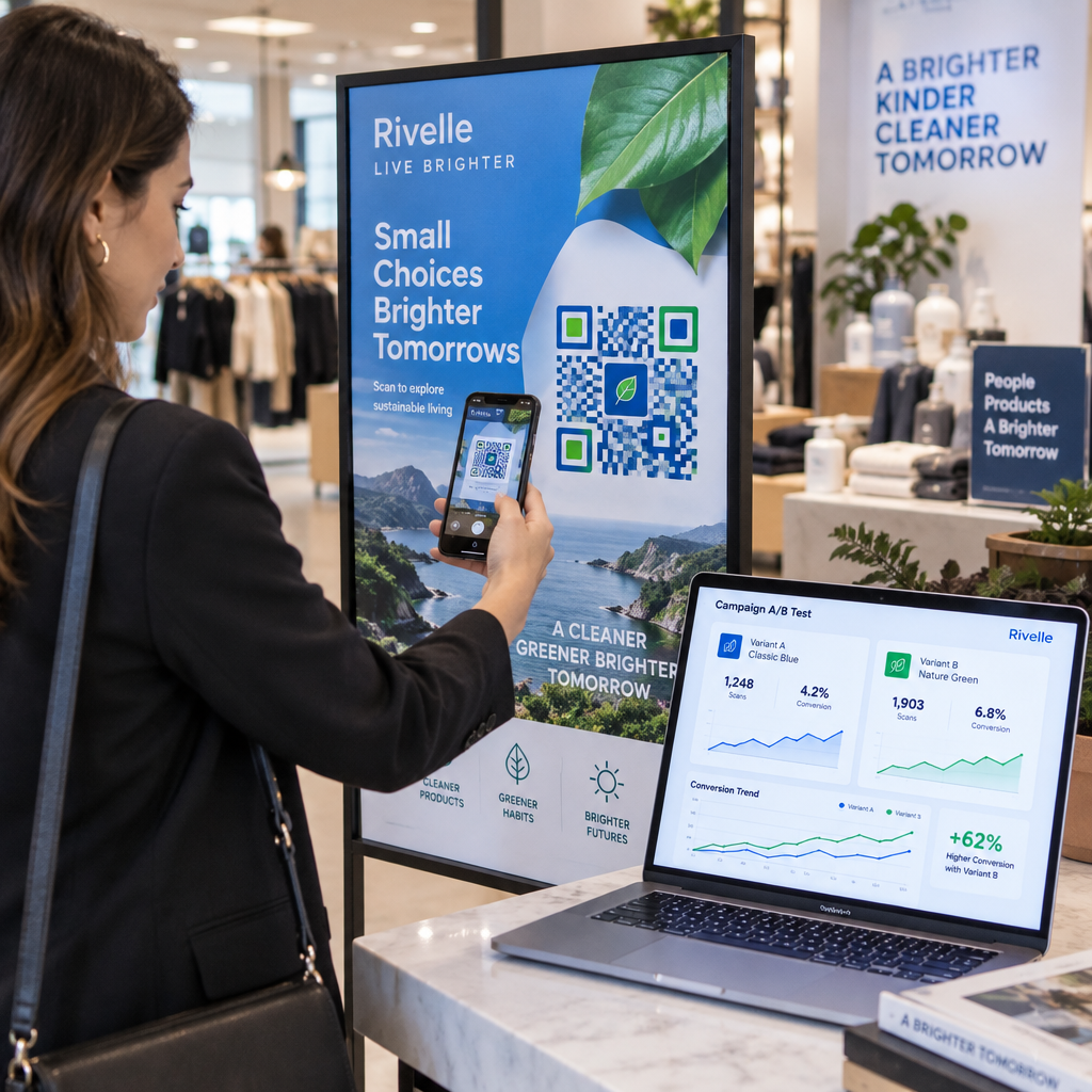 Marketer testing QR campaign