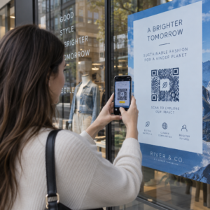 Scanning a storefront QR code
