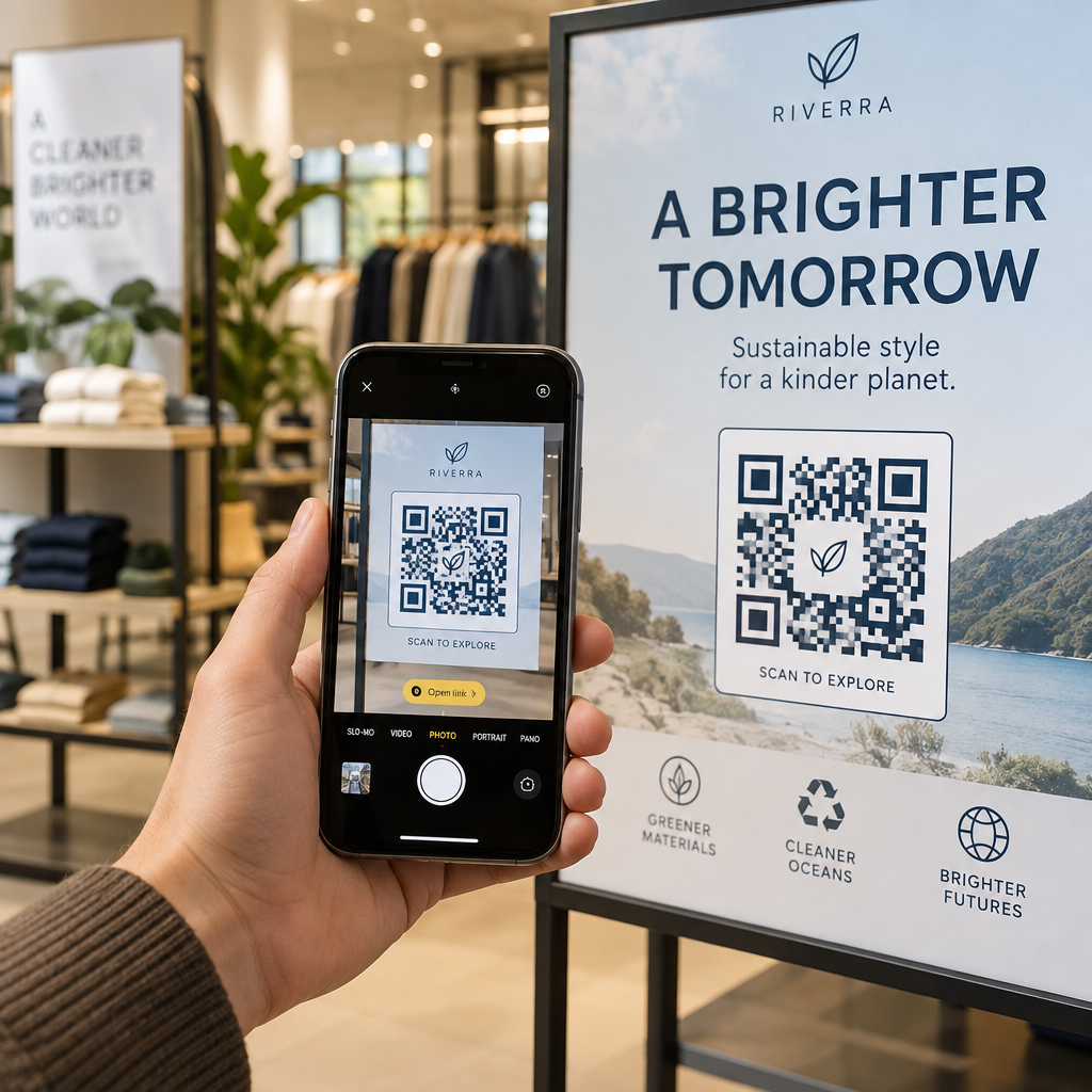 Scanning a high-contrast QR code