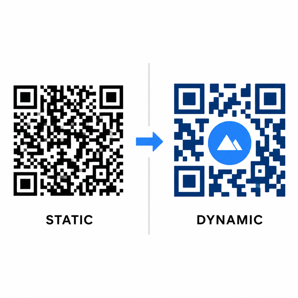 Static versus dynamic QR codes