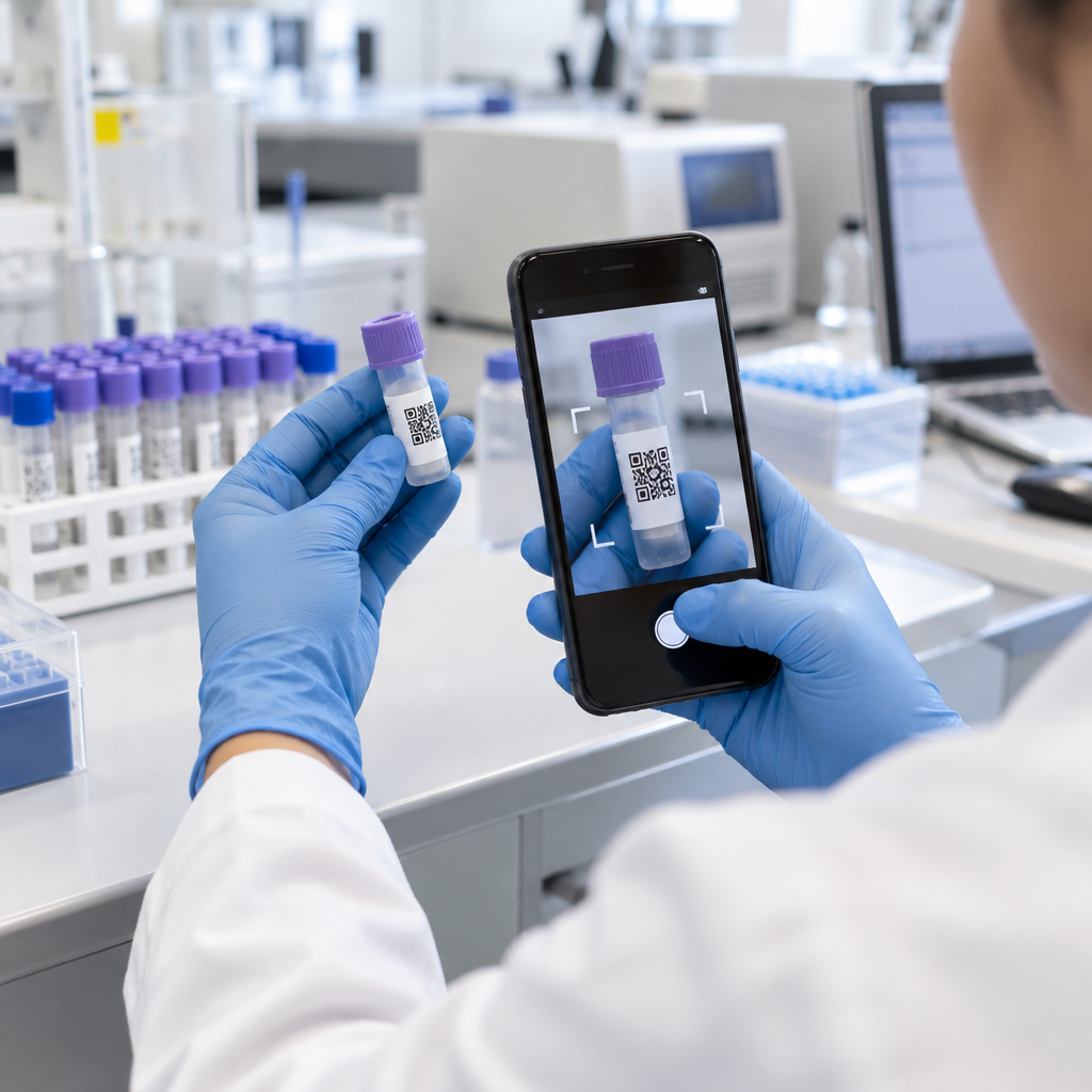 Scanning a specimen vial