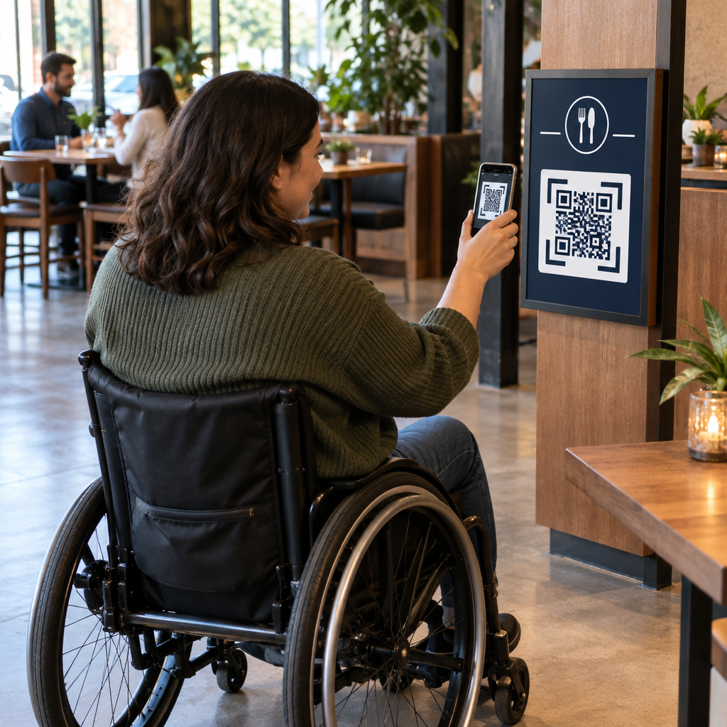 Scanning an accessible QR code