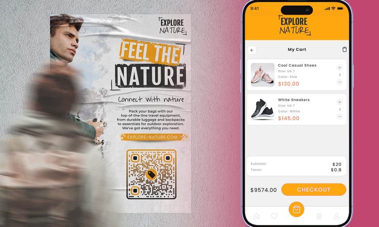 Main article image showing an example of a QR code with an embedded image