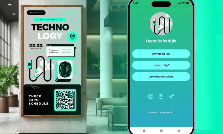 Illusztráció a PDF fájlok és más dokumentumtípusok QR-kódokká történő átalakításáról QR-kód generátor segítségével