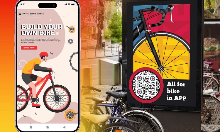 Smartphone escaneando um código QR para fazer download de um aplicativo